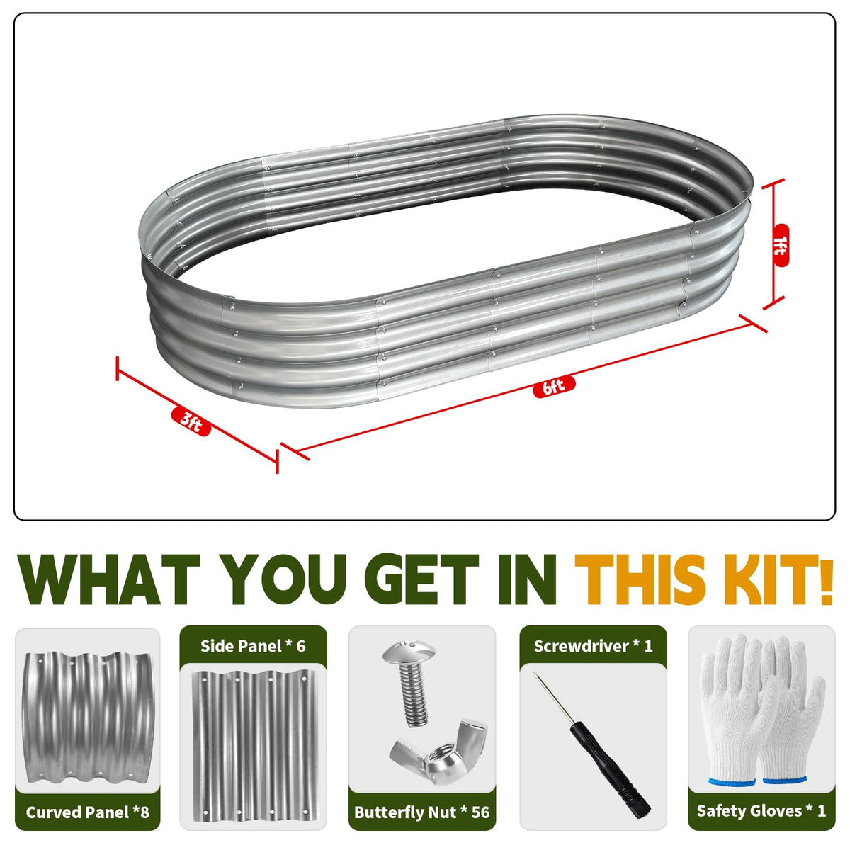 Vivagarden wing-nut system enabling fast, tool-free assembly