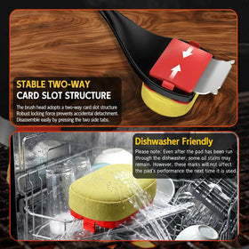 VIVAIVE bristle-free brush components are dishwasher-safe for easy cleanup