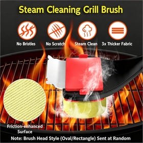 VIVAIVE bristle-free grill brush heads maintain shape under high heat for durable cleaning