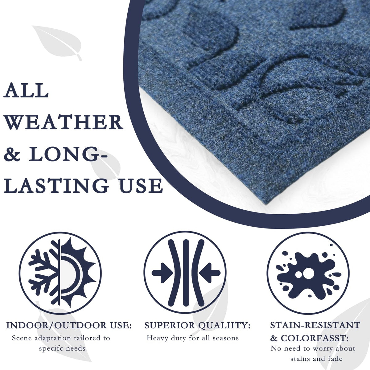 VivaNest mud-scraper entryway mat captures dirt before it enters