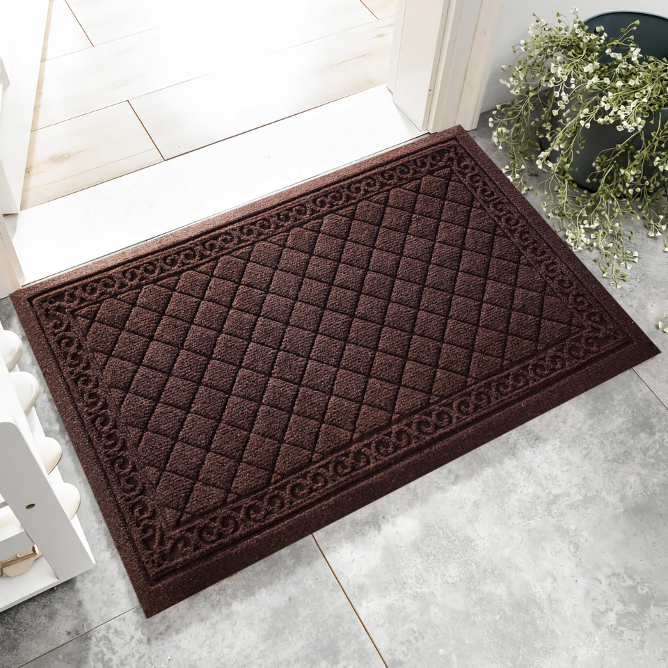 VivaNest Classic doormat front view shows dirt-catching grooves for clean entry