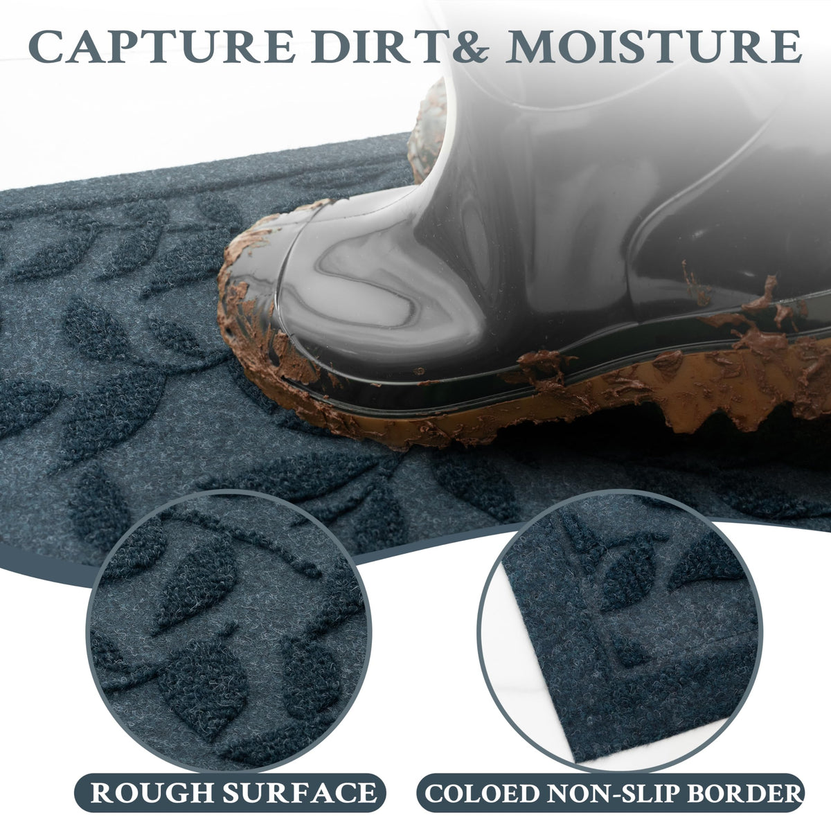 VivaNest durable low-profile entry mat fits under doors without snagging.