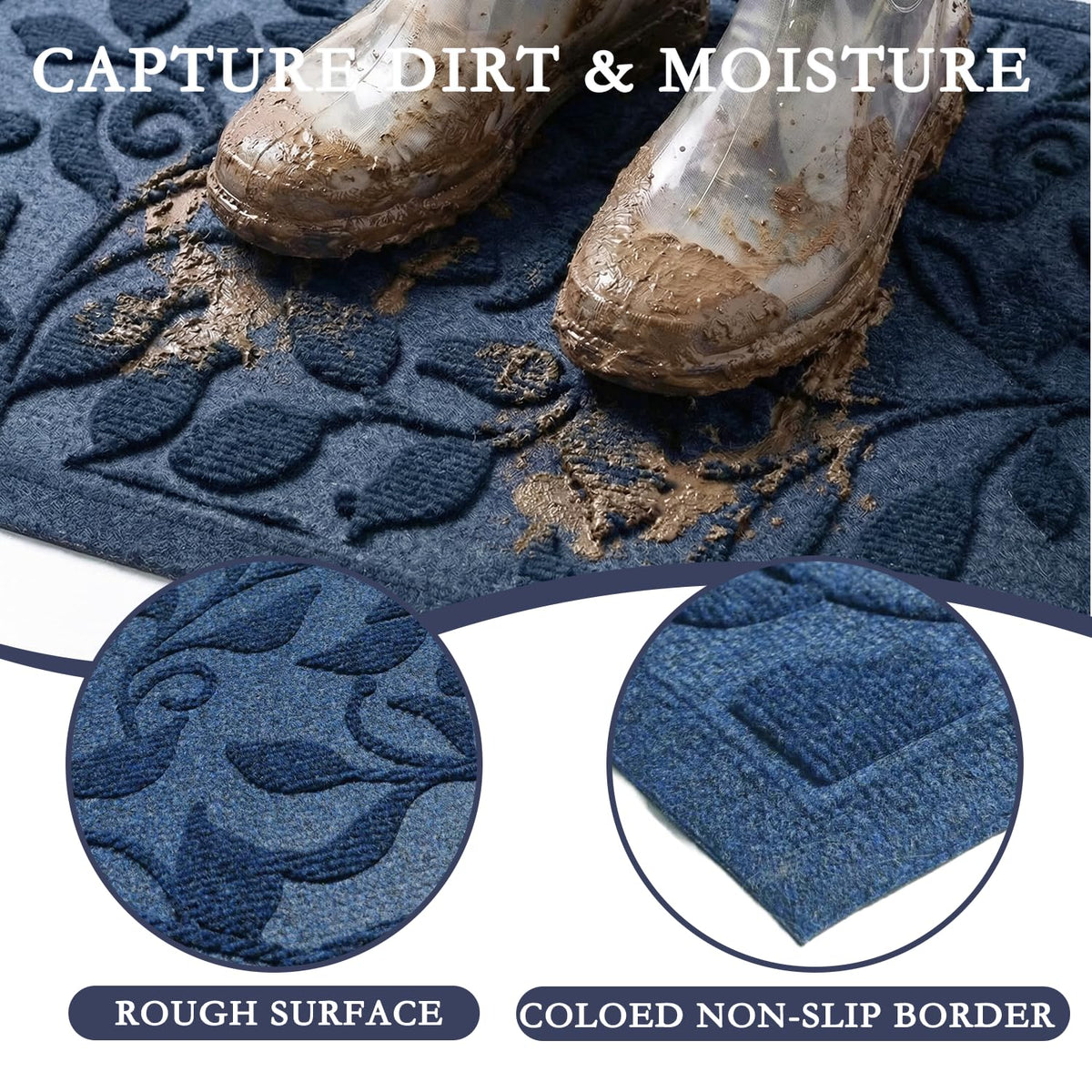 VivaNest easy-clean entryway mat shown in a tidy doorway