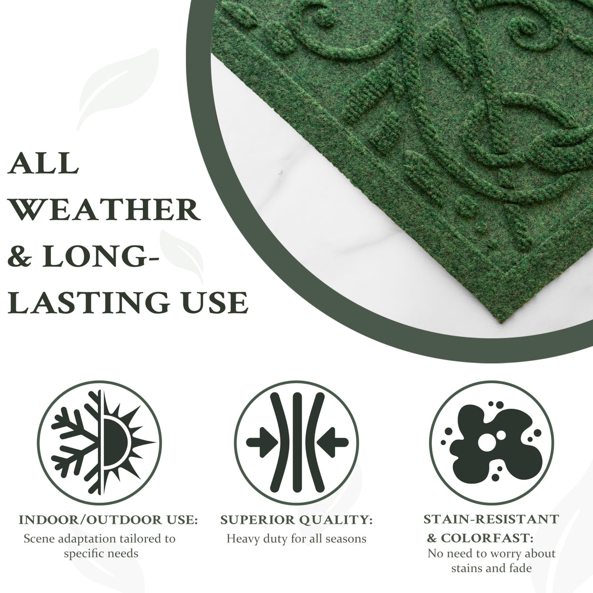 VivaNest easy-to-clean entryway mat quick to vacuum or rinse.