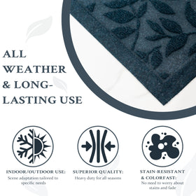 VivaNest stain and fade resistant mat stays vibrant in sun and rain.