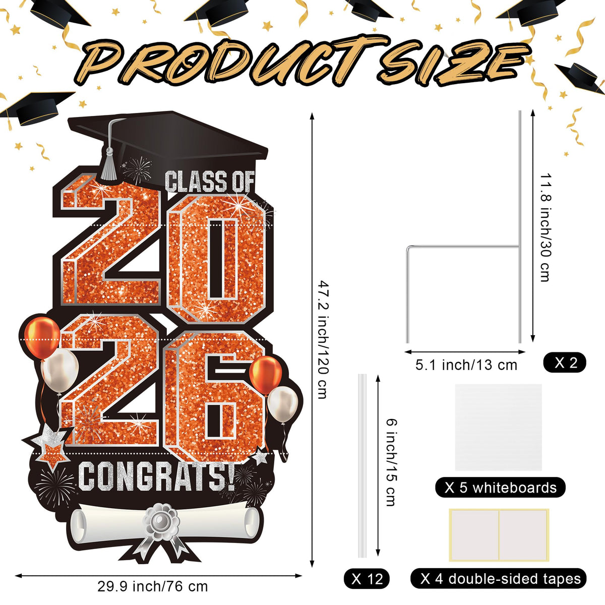 Vivantia yard sign with stakes demonstrates stable outdoor setup for celebrations.