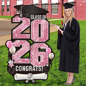 Vivantia 2026 yard sign panel layout for outdoor graduation display.
