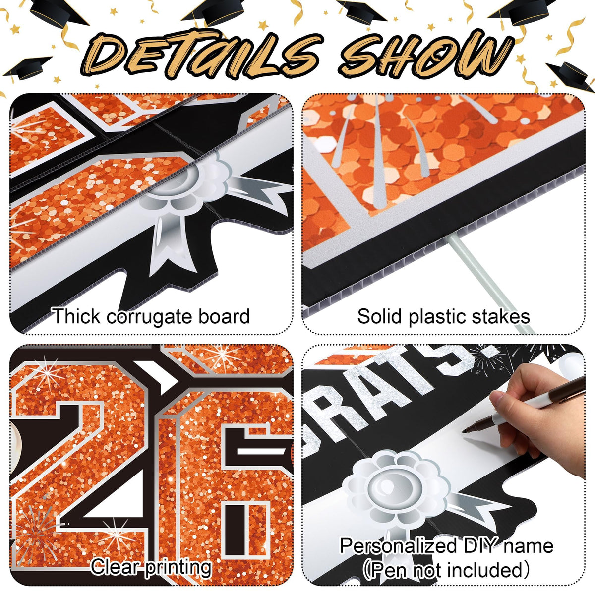 Vivantia 3D font design adds depth to the lawn sign for easy viewing.