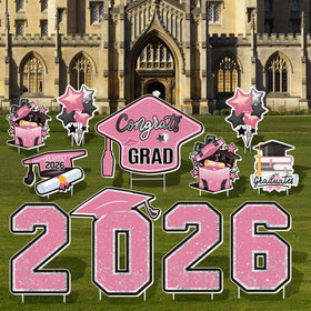 Vivantia Class of 2026 yard signs with sturdy stakes for outdoor setup