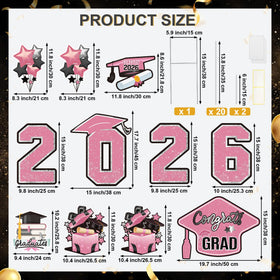 Vivantia 2026 numerals yard sign with glitter for high visibility