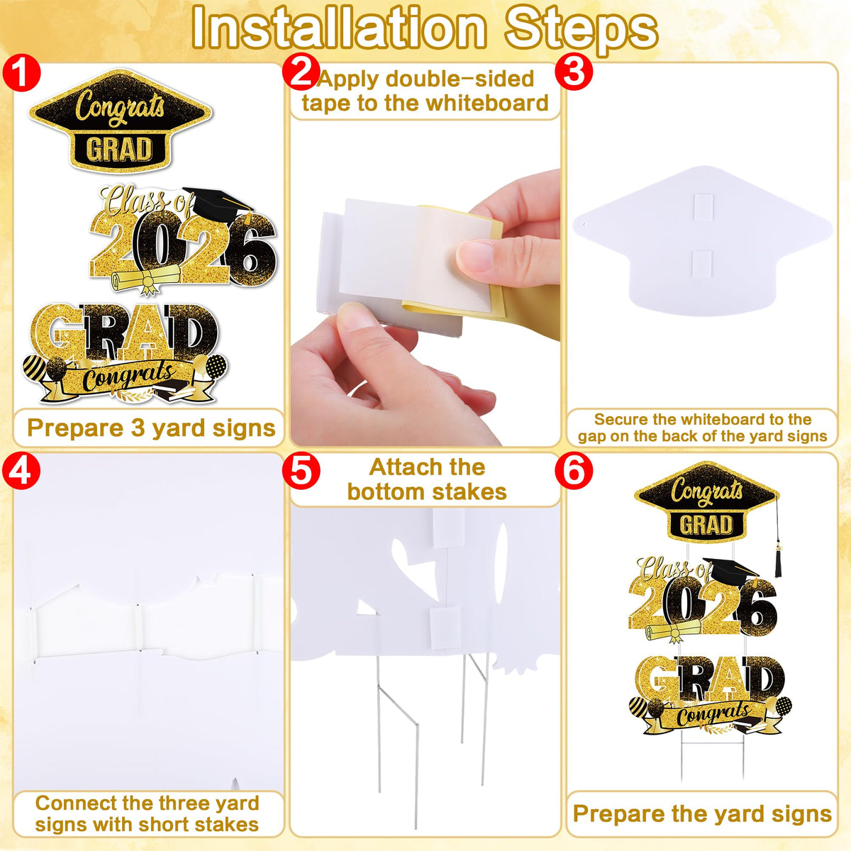 Vivantia mini whiteboards for personalized messages on yard signs.