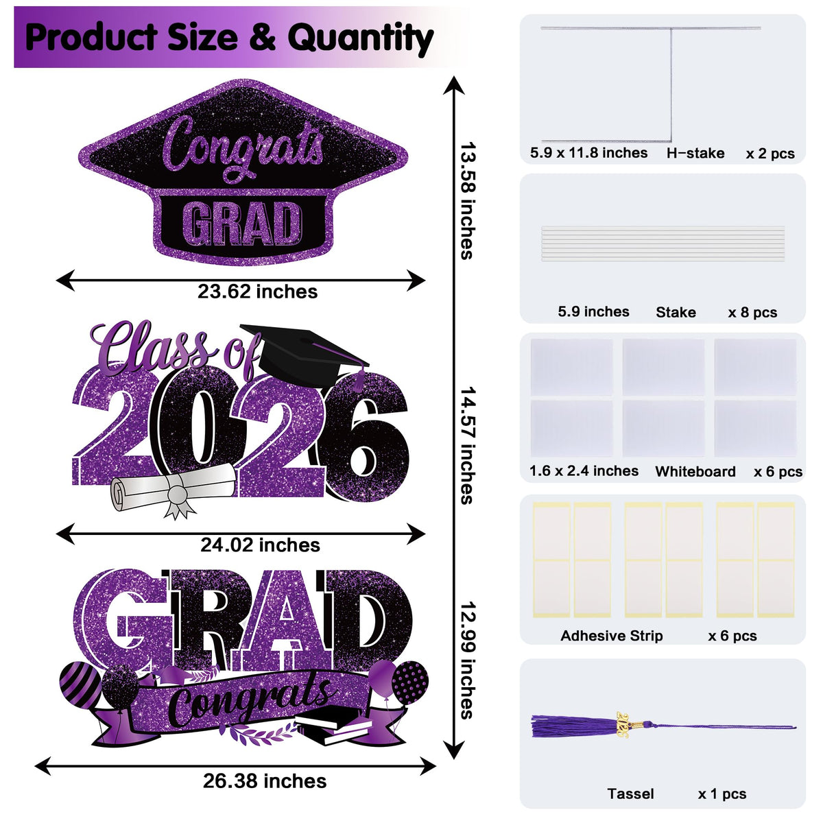 Vivantia mini whiteboards for personalized graduation signage