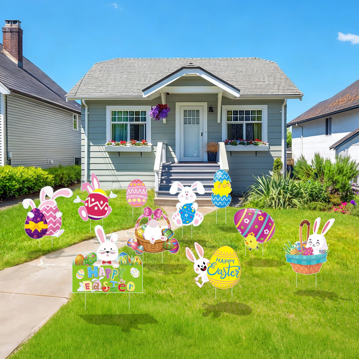 Vivantia outdoor lawn Easter decor adds seasonal charm to your garden.