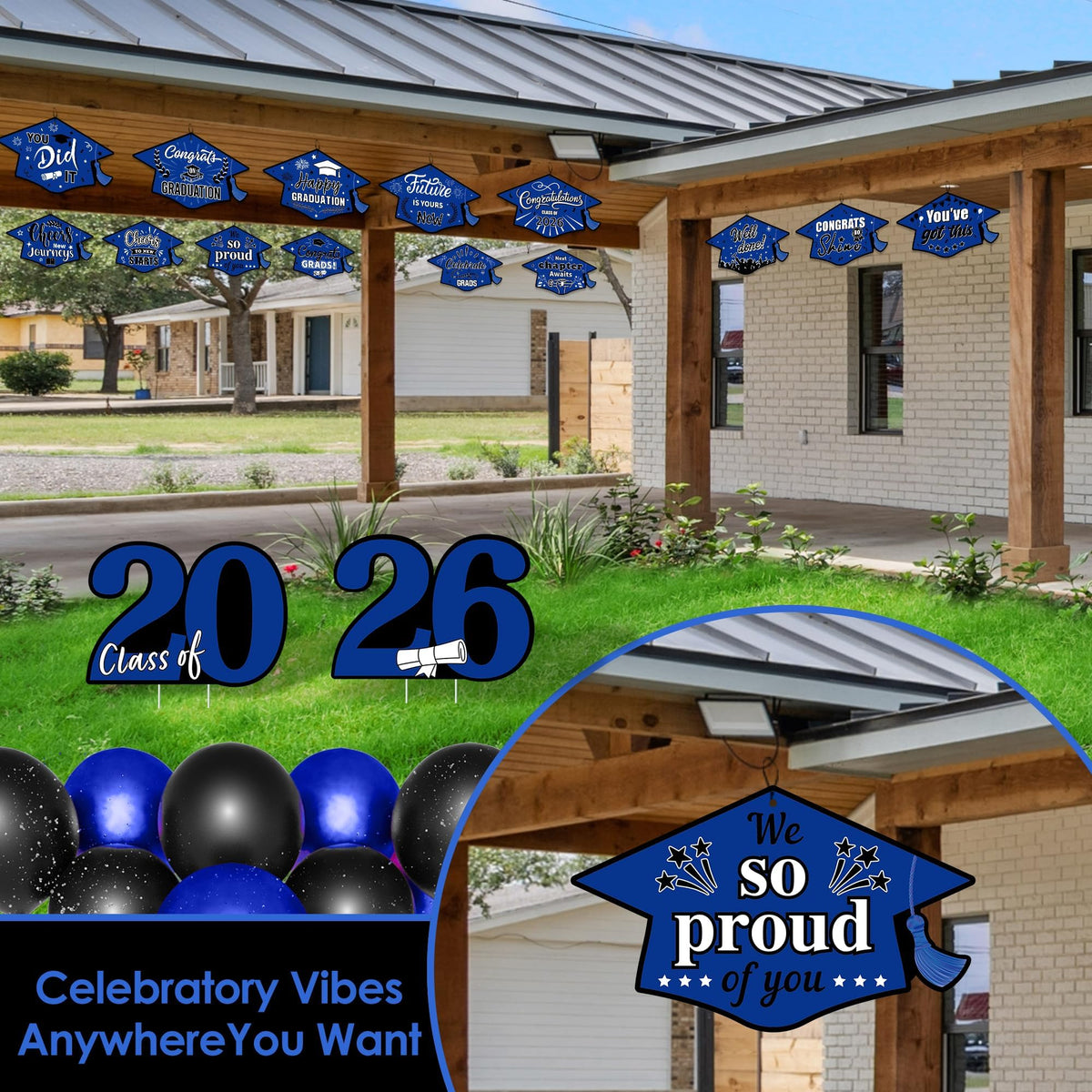 Vivantia signs serve as photo backdrop props for memorable grad moments.