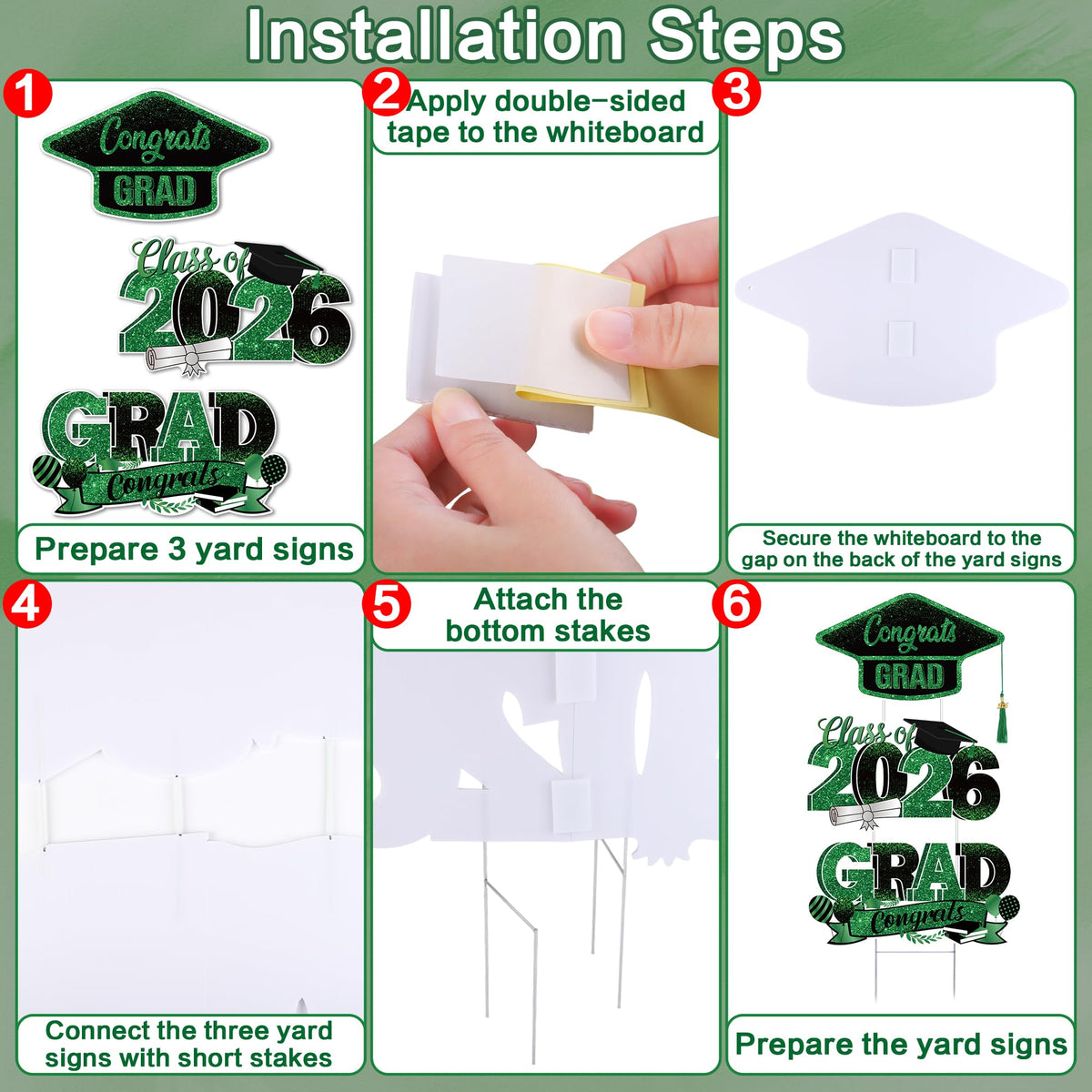 Vivantia plastic stakes for lawn signs for quick setup