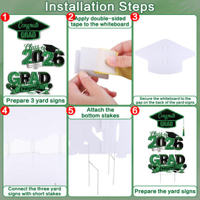 Vivantia plastic stakes for lawn signs for quick setup