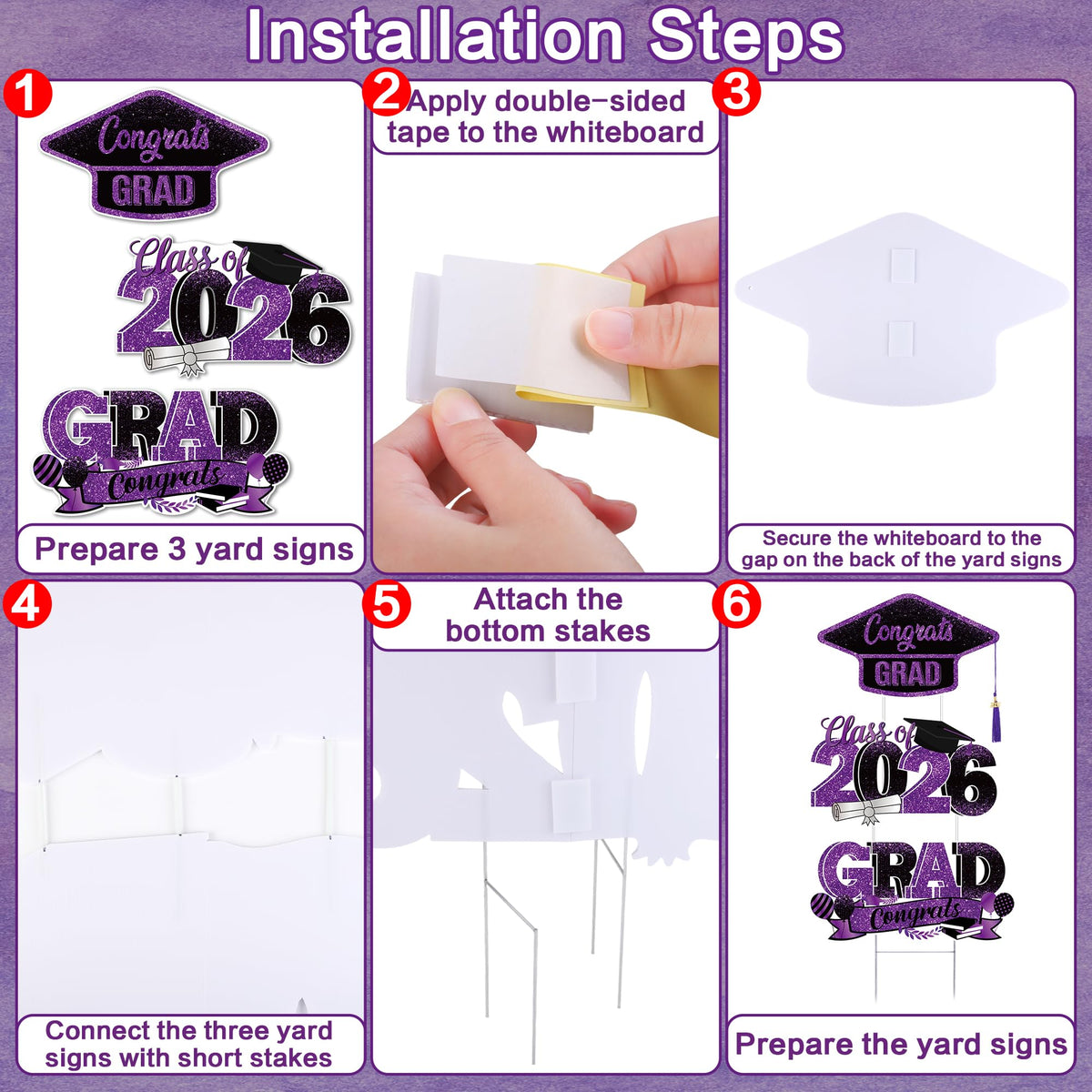 Vivantia plastic stakes included for reliable yard sign setup outdoors