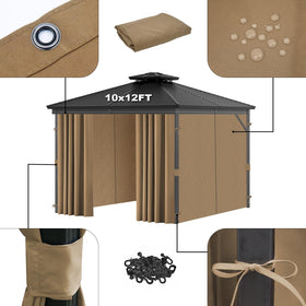 VivaPeak four-panel curtains with door zipper for easy access