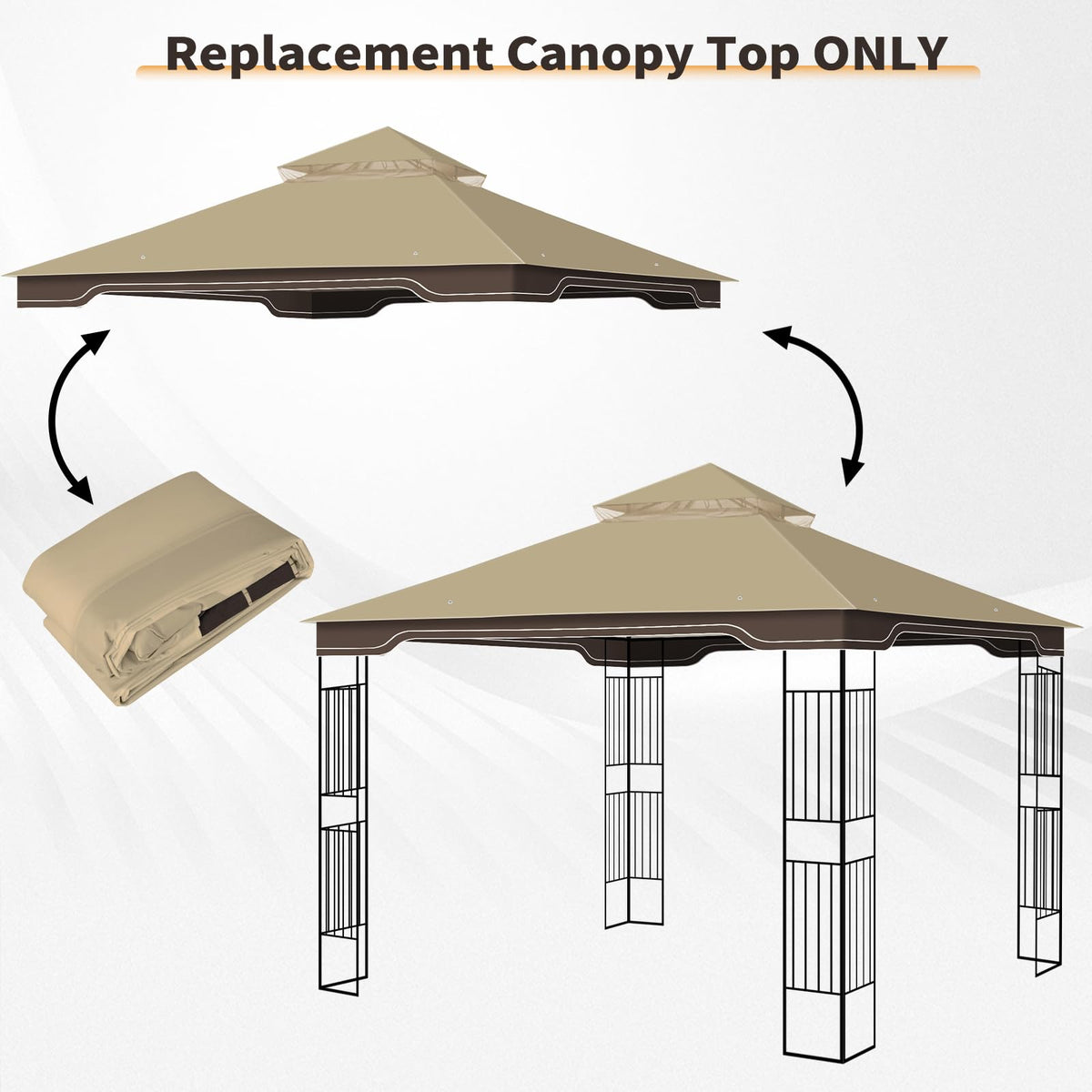 VivaPeak replacement canopy creates cozy outdoor shade for patio use
