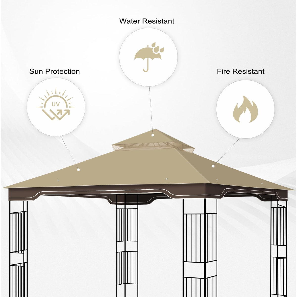 VivaPeak canopy double-layer ventilation enhances airflow while keeping insects out