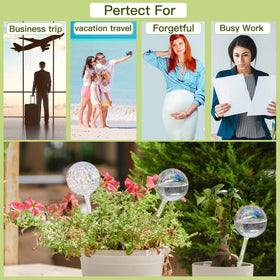 Vividaire two-pack iridescent globes closeup showcases decorative garden tool