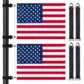 VIVIDLY 2-pack golf cart flags with embroidery for durable outdoor display