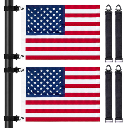VIVIDLY 2-pack golf cart flags with embroidery for durable outdoor display