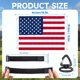 VIVIDLY flag uses water-resistant nylon for windy day visibility
