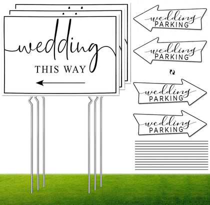 Vividsphere this-way square ceremony sign guides guests to the ceremony.