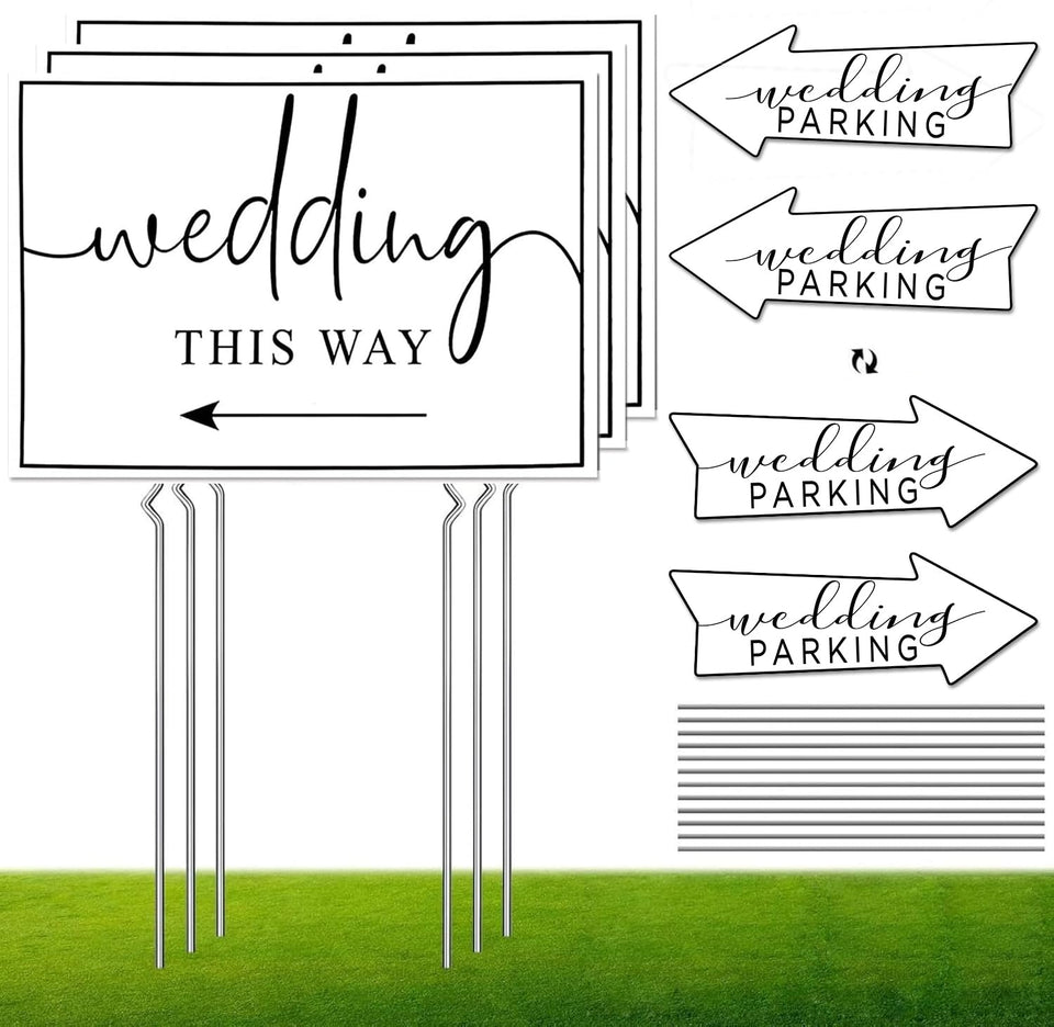 Vividsphere this-way square ceremony sign guides guests to the ceremony.