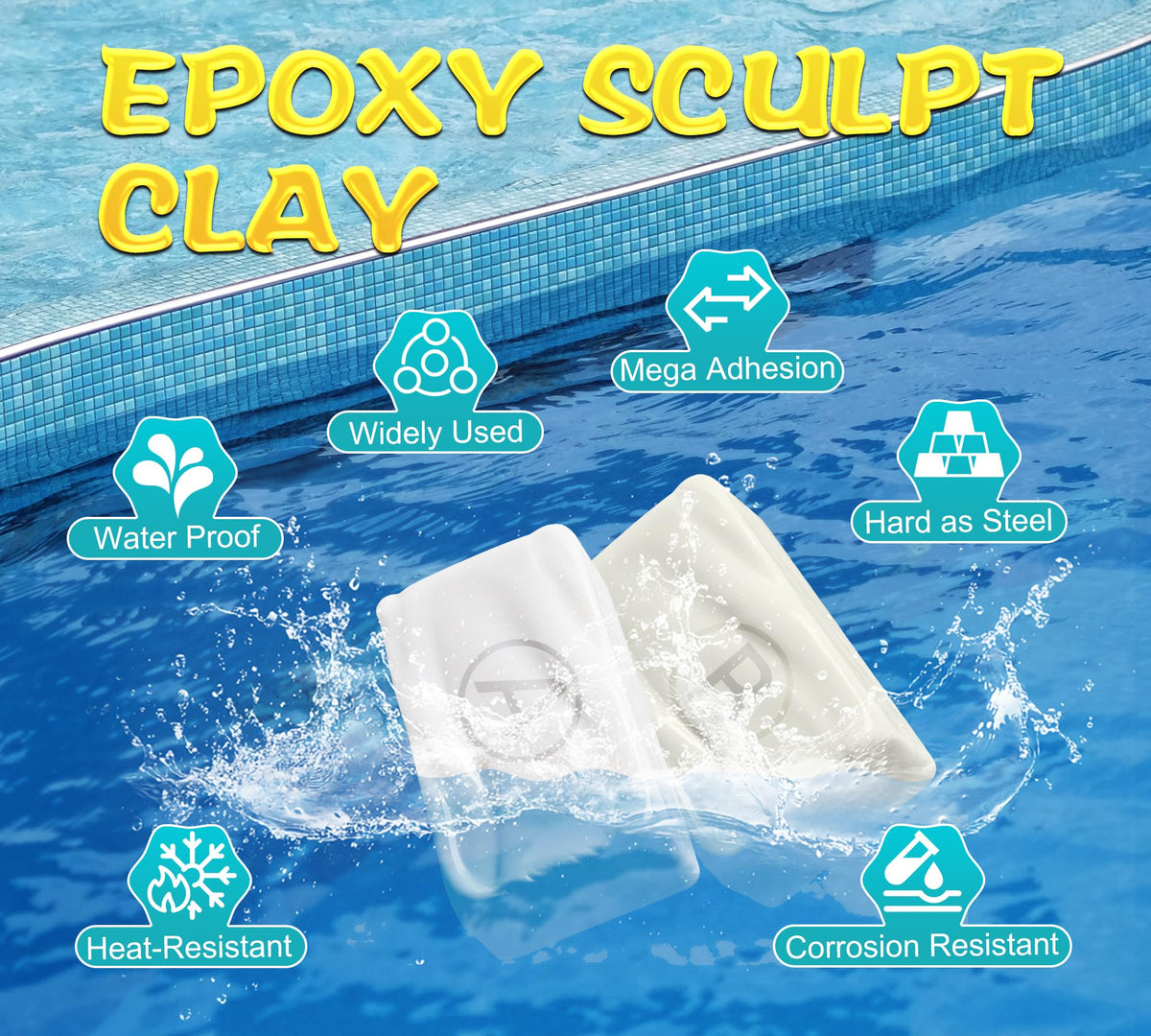 Vividye Pool Putty applied to tile for a durable seal.