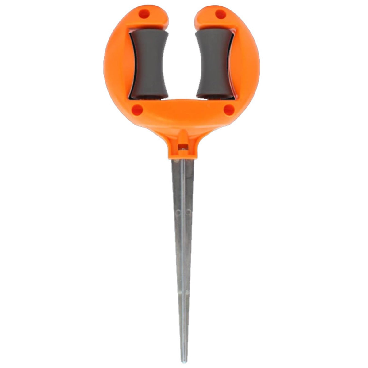 VIVIMEOW heavy-duty hose guide stake with 360° wheel for smooth hose movement around beds.