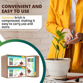 Vivlly coco coir brick used in hydroponics systems for growing media