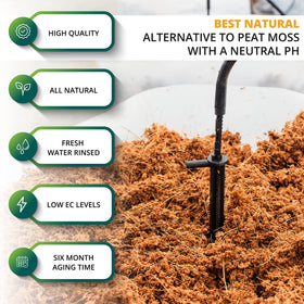 Vivlly coco coir brick highlighted as peat-free, eco-friendly substrate option