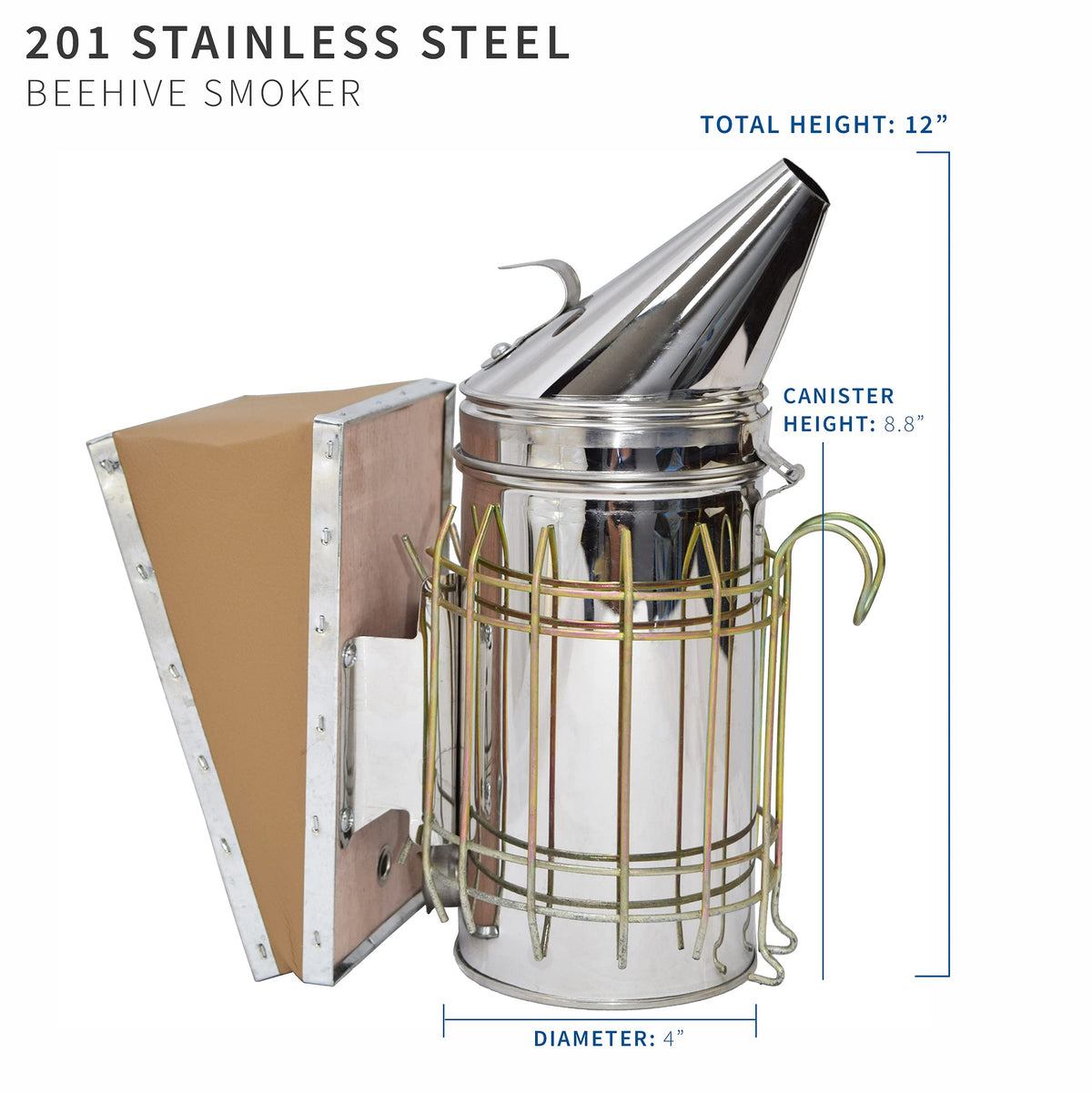 Side mounted hook on VIVO smoker for safe suspension and storage