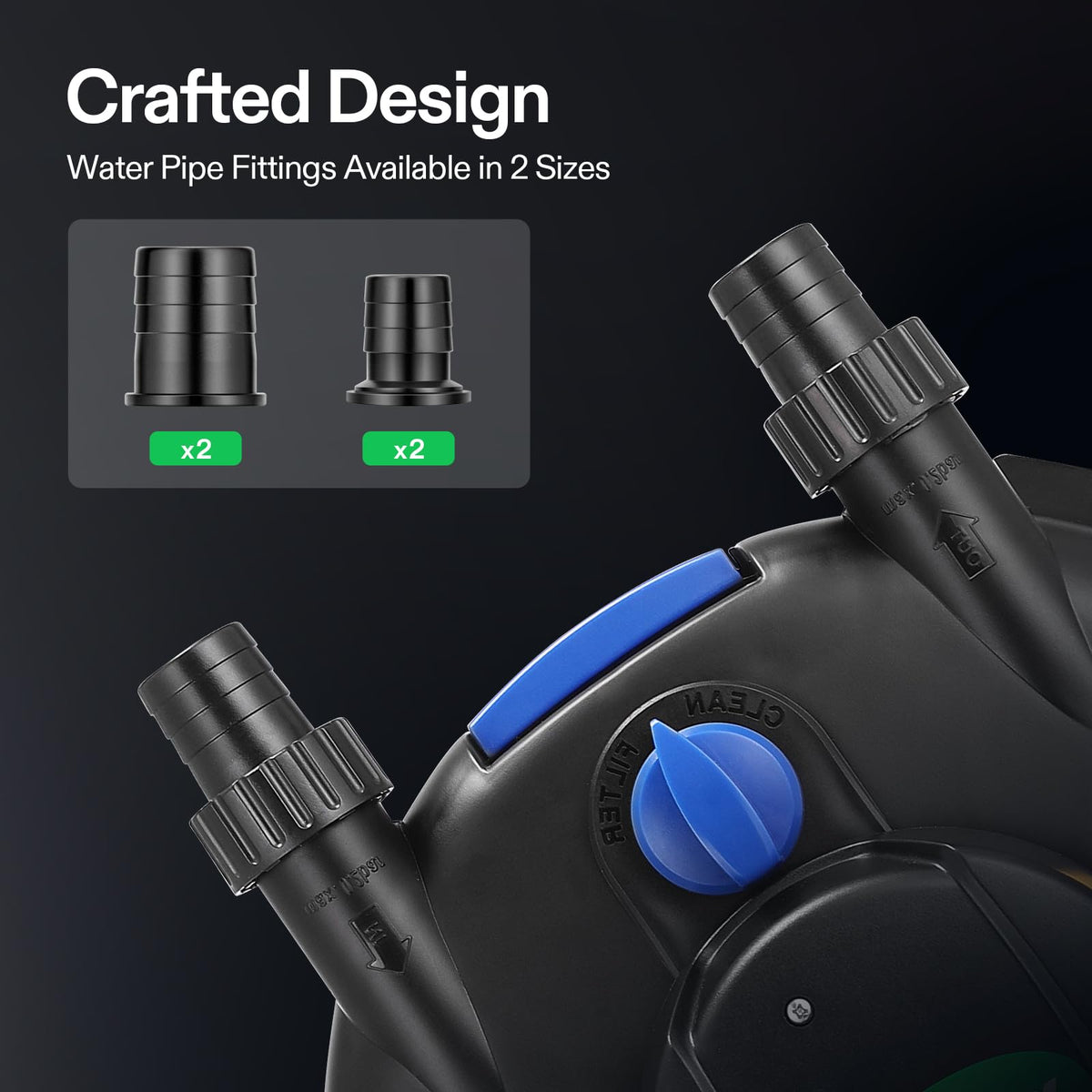 Vivogrow UV-C light close-up showing water purification in action.