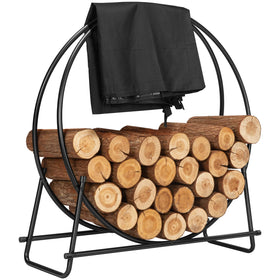 VIVOHOME 41-inch firewood log rack hoop for organized storage indoors with easy access