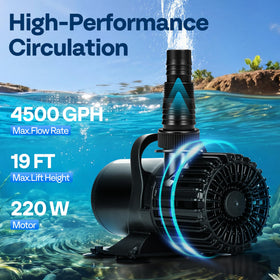 VIVOHOME 4500gph water flow pump delivers robust circulation