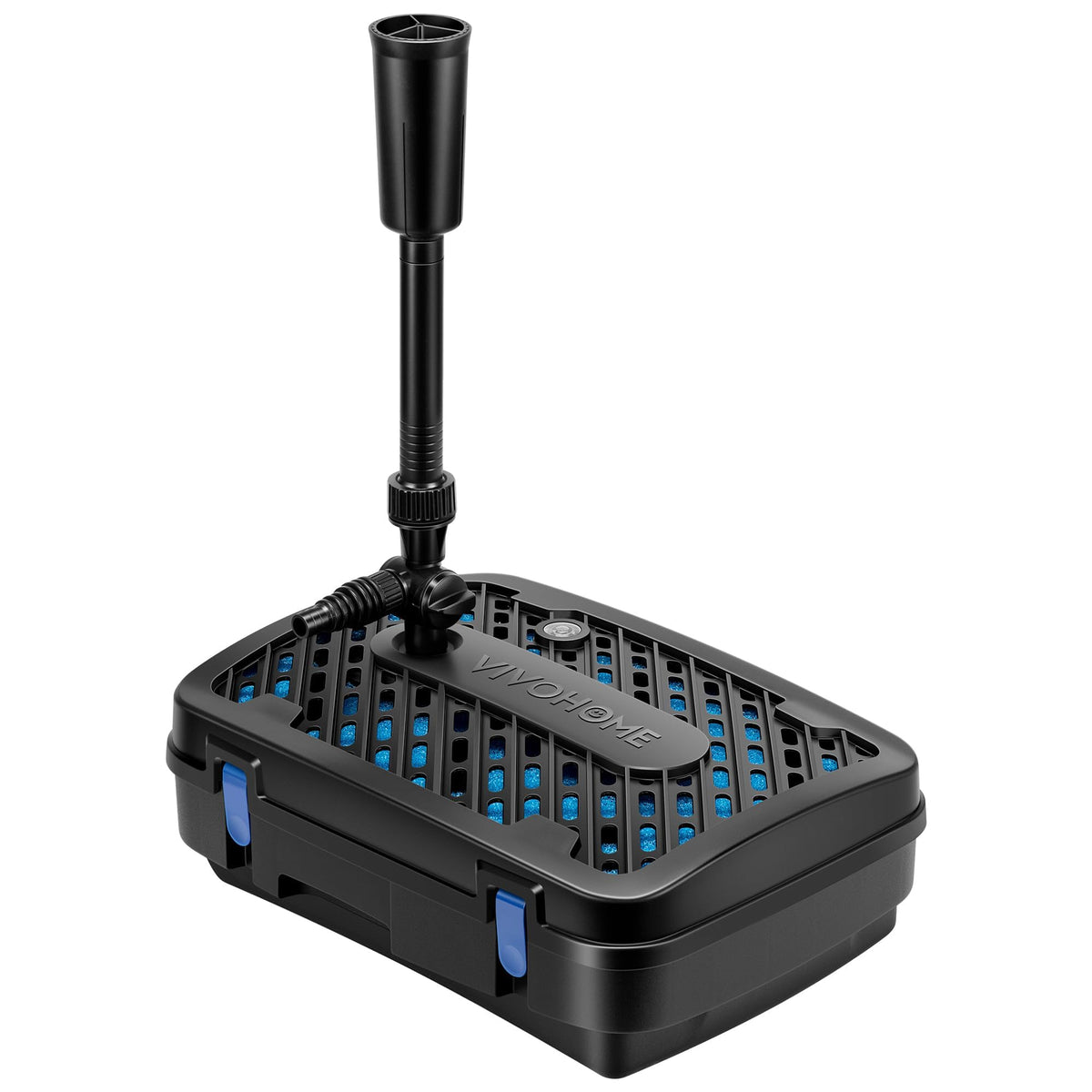 VIVOHOME all-in-one pond filter fountain kit, compact setup for clear pond water