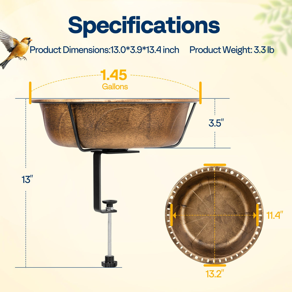 VIVOHOME bird feeder option attracts feathered visitors with seeds