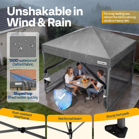 VIVOHOME detachable mesh sidewalls keep insects out while allowing airflow.