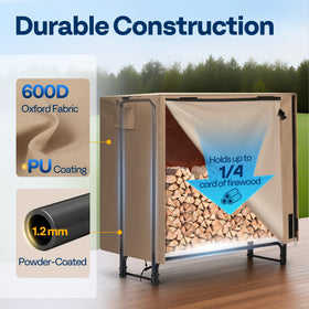 VIVOHOME cover durability shields logs from rain and sun