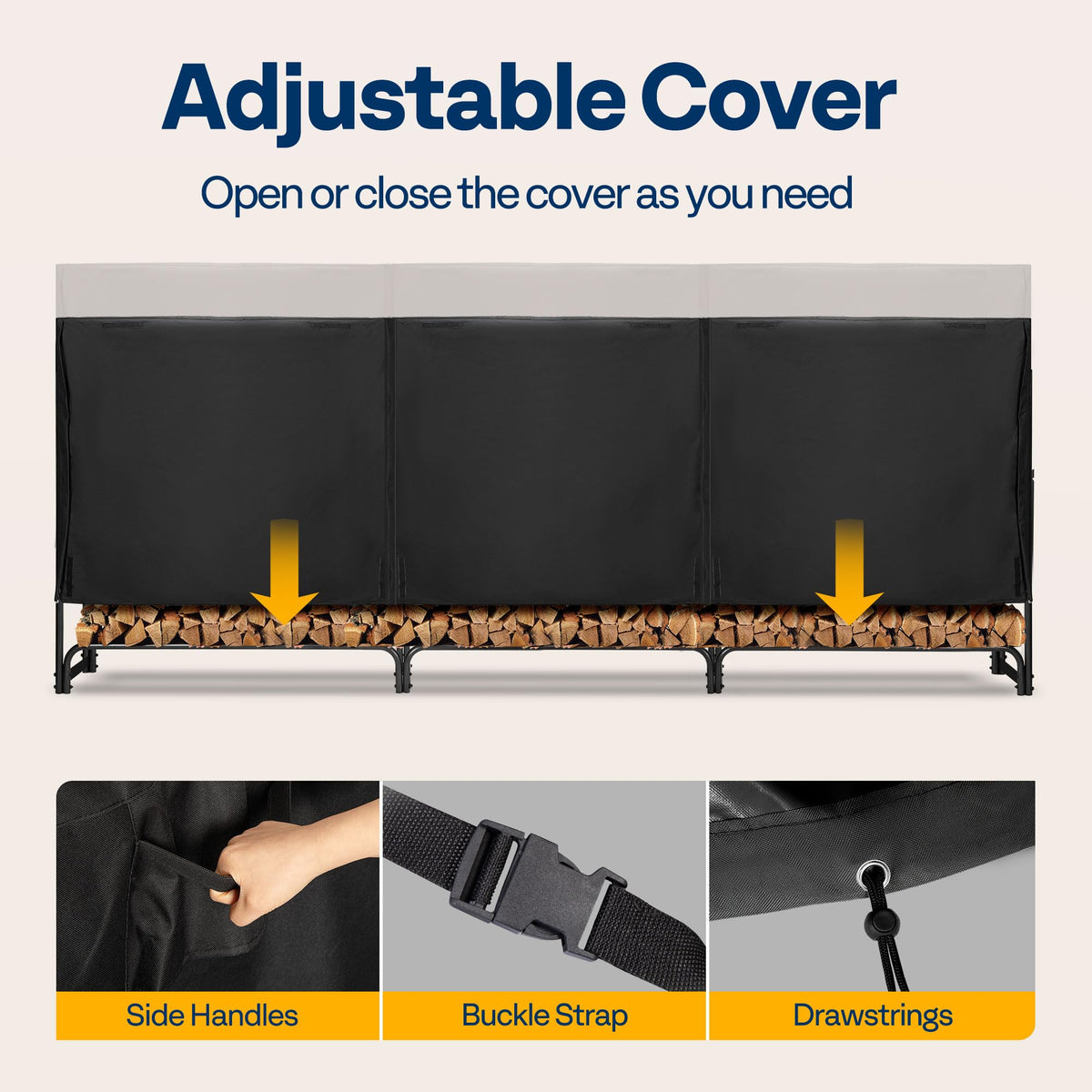Raised base design supports sturdy rack structure and stability.