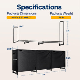 Dual vents illustrate moisture control and airflow around the rack.