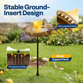 VIVOHOME four-prong base delivers sturdy support for larger birds.