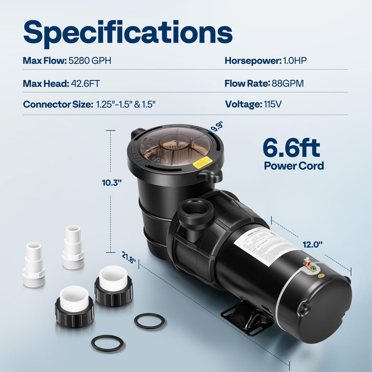 VIVOHOME installation connectors illustrate tool-free setup for quick installation.