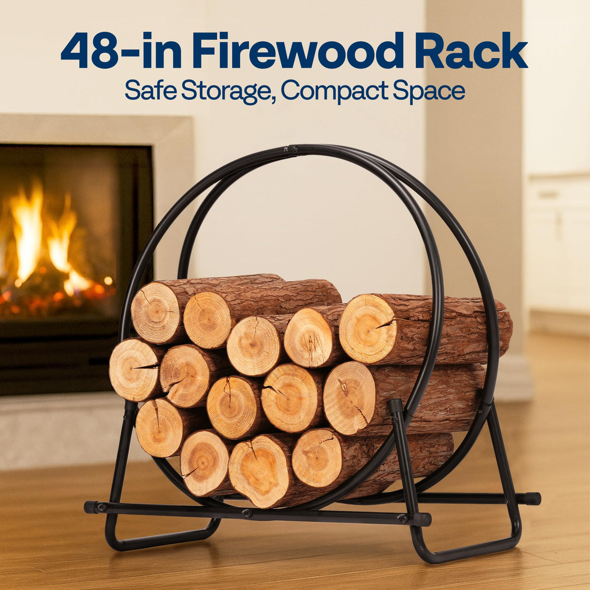 VIVOHOME log rack hoop with round cover showcasing protective weatherproofing