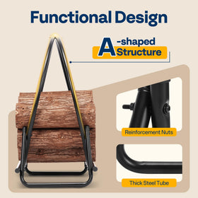 VIVOHOME ventilation design enhances airflow around stored wood