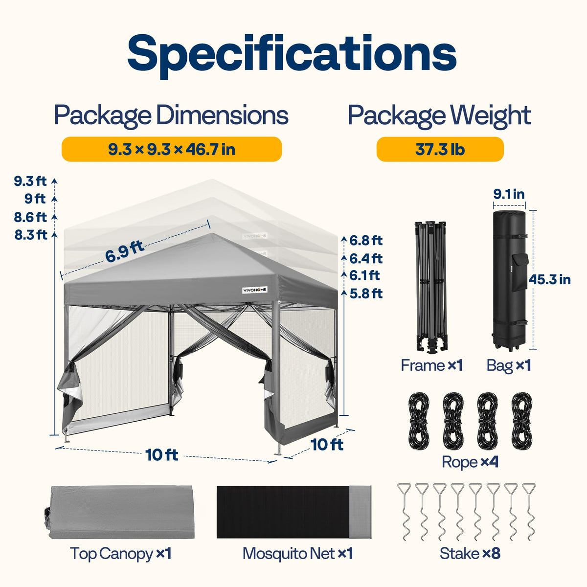 VIVOHOME outdoor scene at a picnic using the canopy for shade.