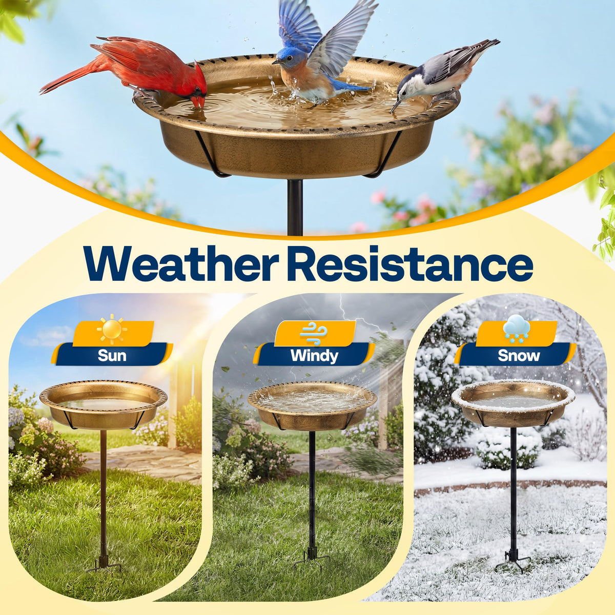 VIVOHOME oval design encourages small stones for shallow areas and deeper water.